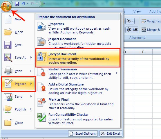 How To Set A Password In Excel 2007 Microsoft Excel Tips