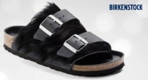 Birkenstock Genuine Cowhide Leather Natural Fur Sandals