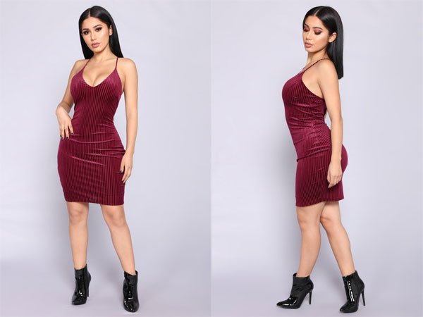 Fashion Nova Esmay Velvet Dress – Wine