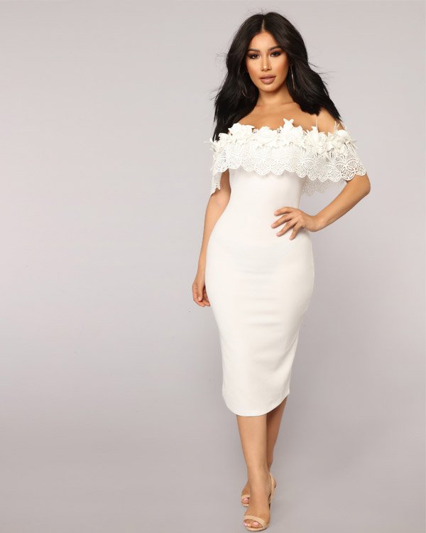 elegantly fab off shoulder dress fashion nova