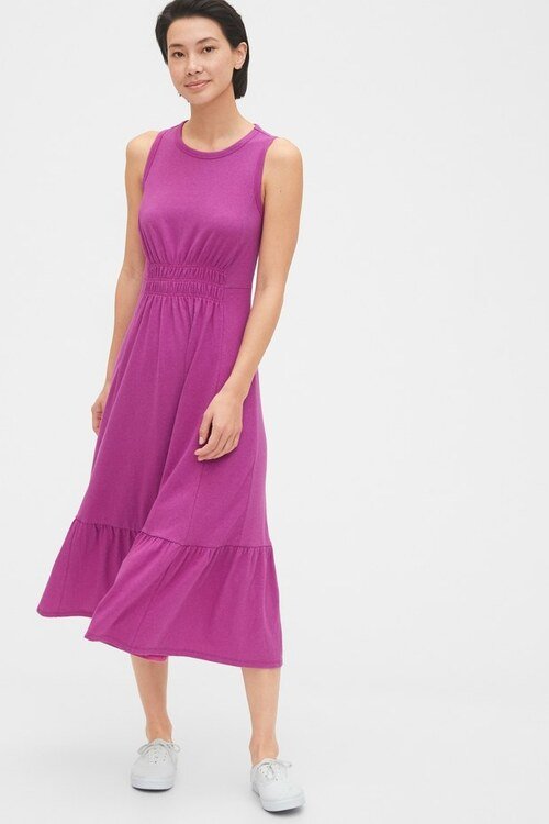 GAP Swing, Purple Berry Midi Dress