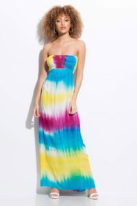 GoJane Beachbound Strapless Tie-Dye Maxi Dress