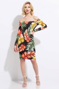 GoJane Leaf Me In The Tropics Lace-Back Midi Dress