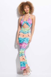 GoJane Under The Sea Cut-Out Tie-Dye Maxi Dress