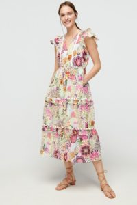 J Crew Pom-Pom Retro Floral Dress in Ratti®