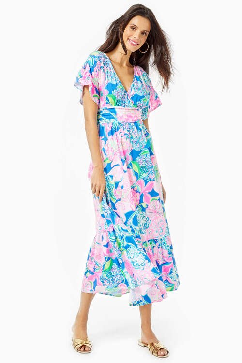 Lilly Pulitzer Floral Midi Dresses at Zulily