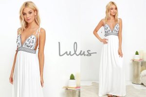 Lulus White Embroidered Boho Maxi Dress