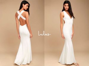 Lulus Heaven And Earth White Maxi Dress