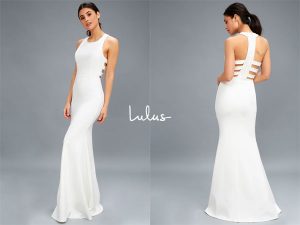 Lulus Power Of Wow White Backless Maxi Dress