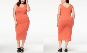 Macy's Trendy Plus Size Scoop-Neck Bodycon Dress