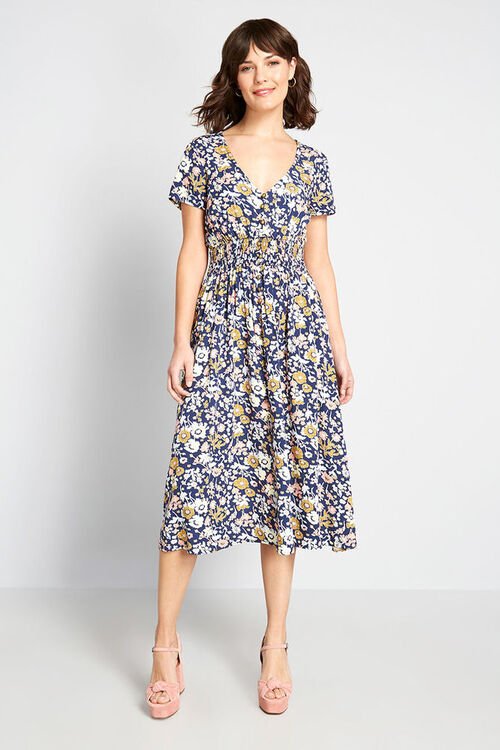 ModCloth Floral Midi Dresses at Zulily