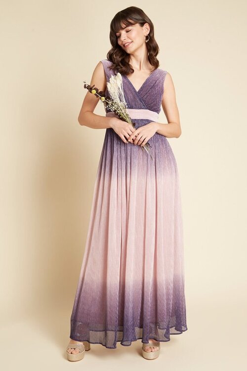 ModCloth Ombre Goodness Purple Colored, Formal Maxi Dress