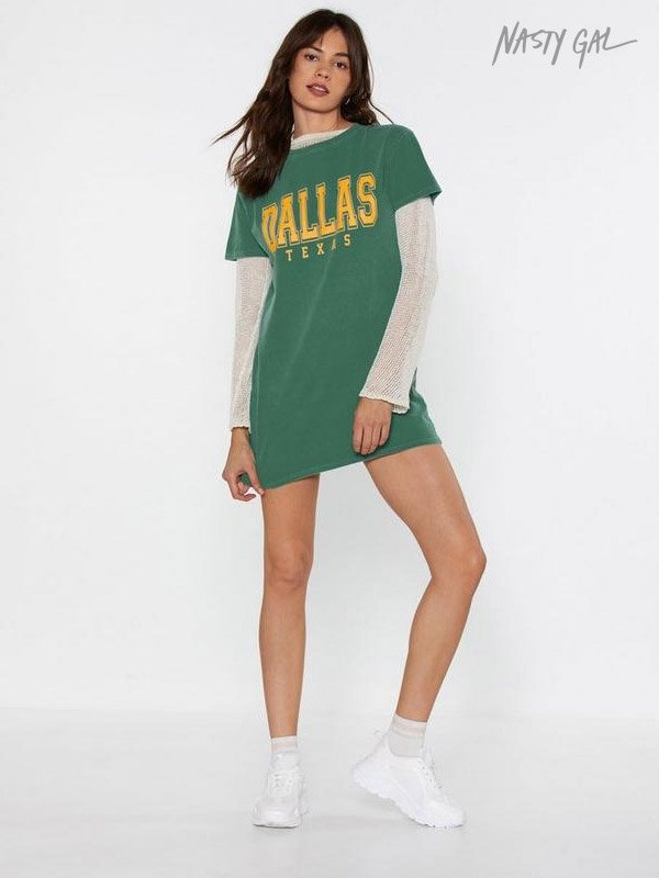 Nasty Gal Down in Dallas Graphic Tee Dress