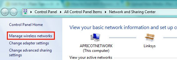 Network and Sharing Center In Microsoft Windows 7 and Windows 8