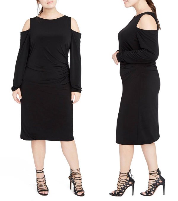 Nordstrom Cold Shoulder Jersey Midi Dress