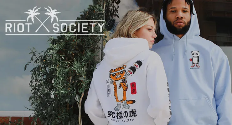 Riot Society Designer Hoodies, T-Shirts and Apparel Brands for Men and Women