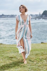 Roxy Furore Lagoon Short Sleeve Maxi Dress