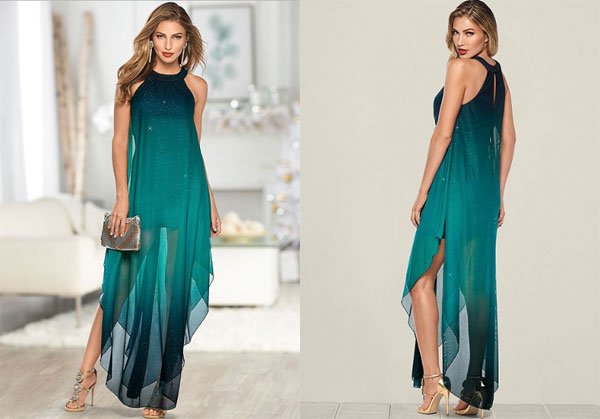 Venus Ombre Glitter Long Dress