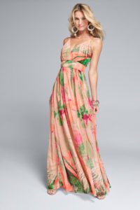 Venus Tropical Print, Multi-Colored Maxi Dress
