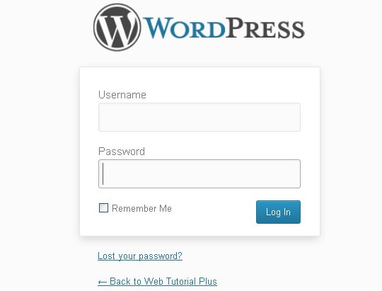 wordpress admin login